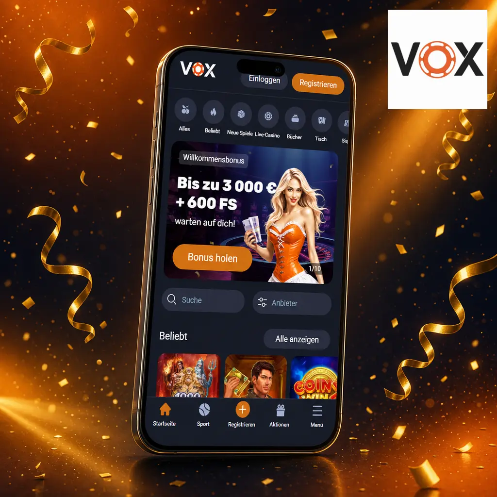 VOX Casino App – Download für Android, iOS und Windows kostenlos